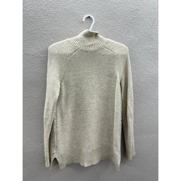 Tommy Hilfiger Womens Sweater Size Small Tan Open Knit 1/4 Zip - Picture 8 of 12